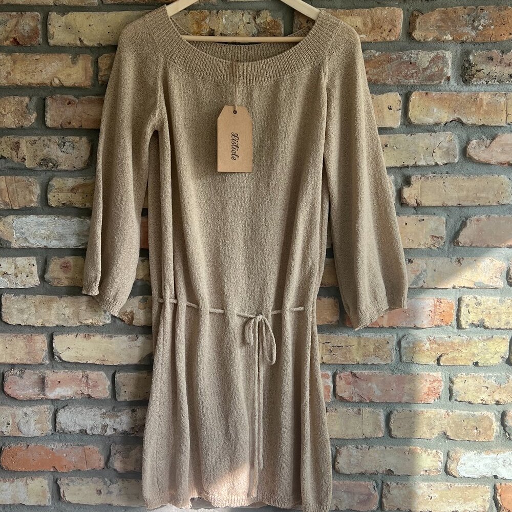 Listicle Tan  Mohair Sweater dress